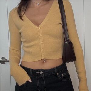 PacSun Mustard Yellow Crop Top